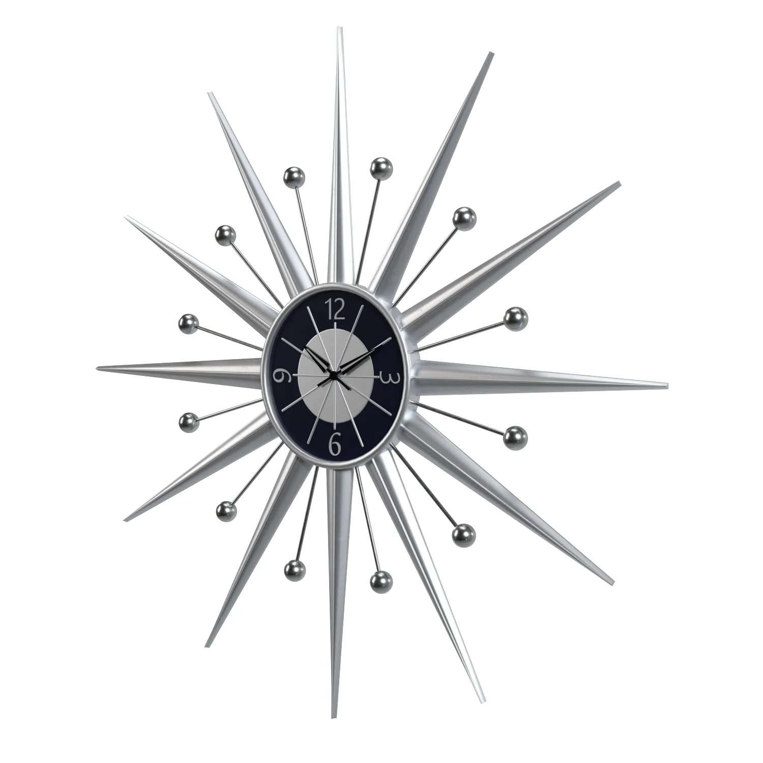 Sunburst Wall Clocks PBR 3D Model_06
